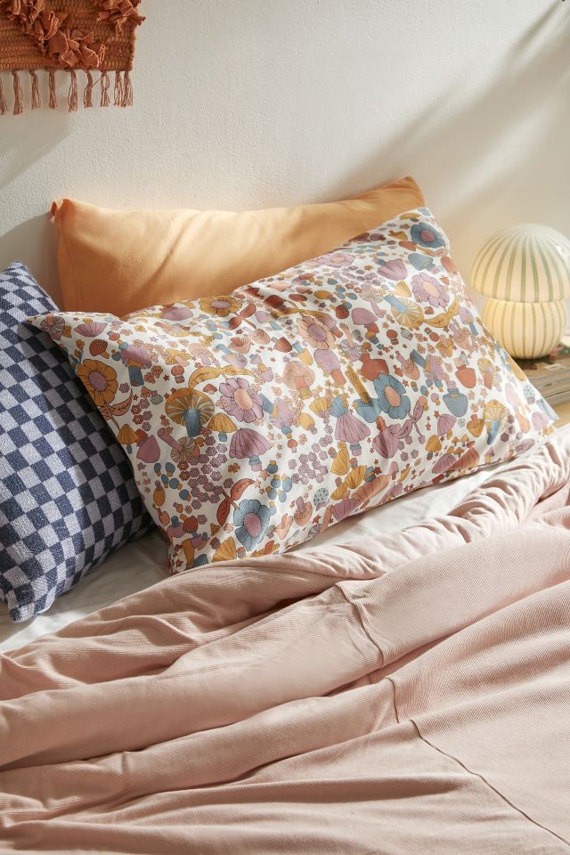 Mushroom Floral Pillowcase #1