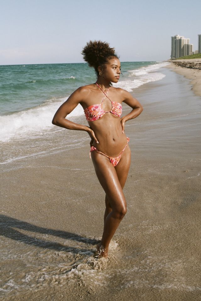 Bas de bikini Aila Blue Palm Cheeky #2