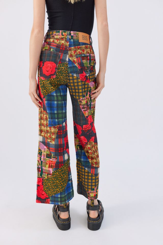 BDG High & Wide Corduroy Printed Pant #4