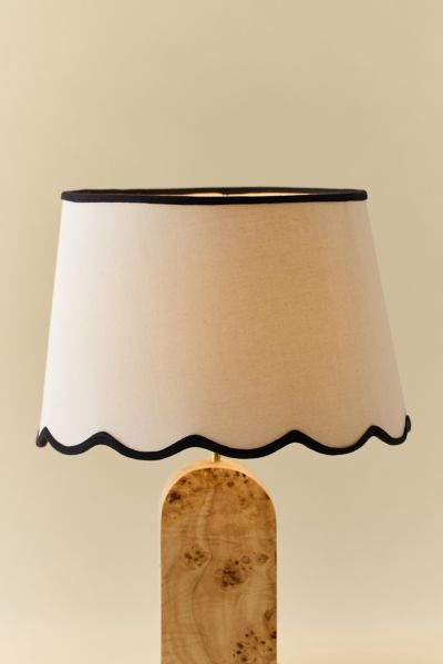 Urban Outfitters Scallop Lamp Shade In Black/white At