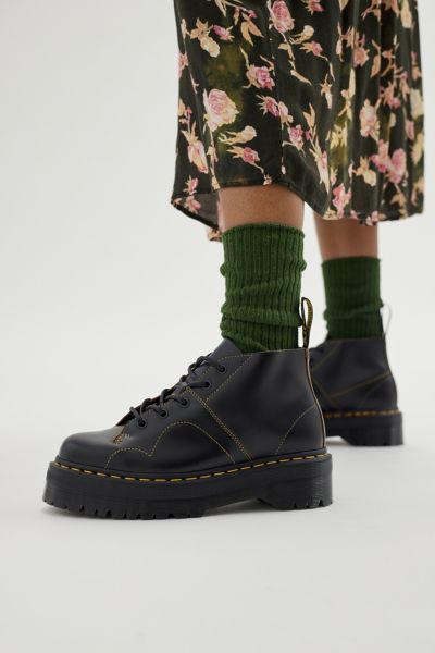 Shop Dr. Martens' Church Quad Platform Boot In Black, Women's At Urban Outfitters