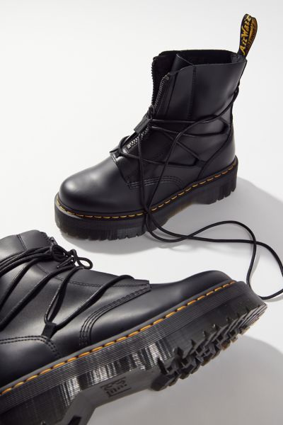 Dr. Martens Jarrick II Laced Leather Platform Boot Black Smooth Paris