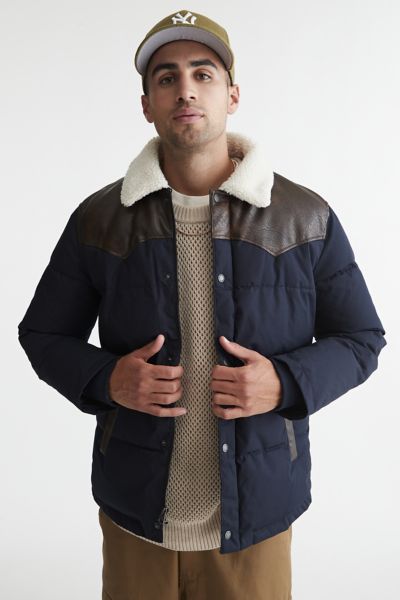 리바이스 자켓 Levi’s Out West Faux Leather Jacket,Brown Multi
