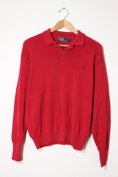 Vintage Polo Ralph Lauren Cotton Sweater Polo Shirt | Urban Outfitters