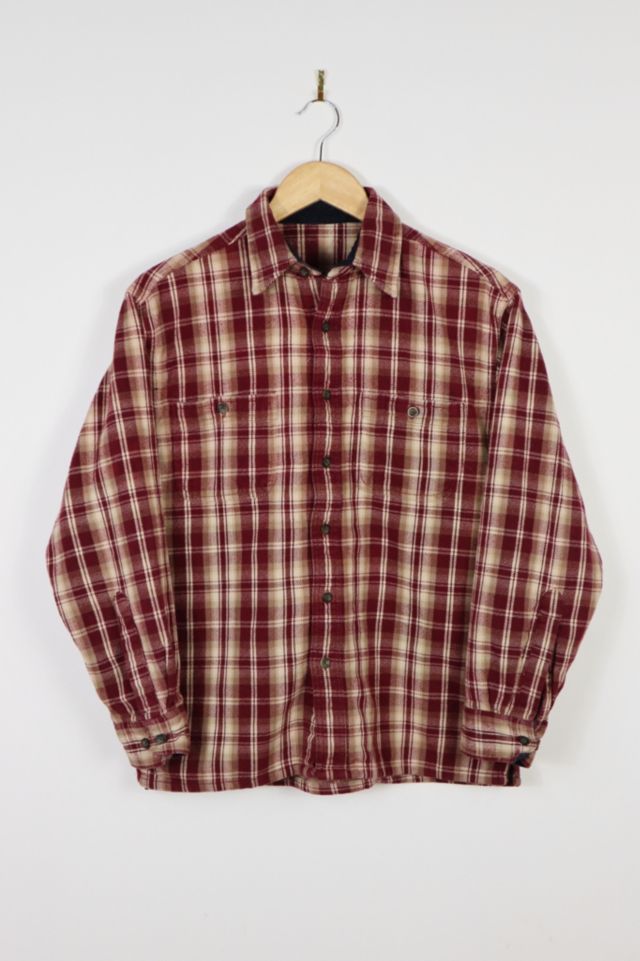 Vintage Red Plaid Flannel Button-Down Shirt | Urban Outfitters