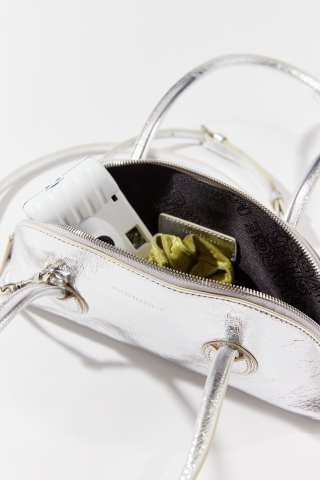 ☆MARGE SHERWOOD☆ BESSETTE SHOULDERllic grey foiled pla Marge Sherwood Bessette Metallic Shoulder Bag | Urban Outfitters