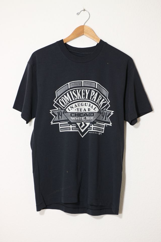 Comiskey Park Sox T-Shirt from Homage. | Charcoal | Vintage Apparel from Homage.