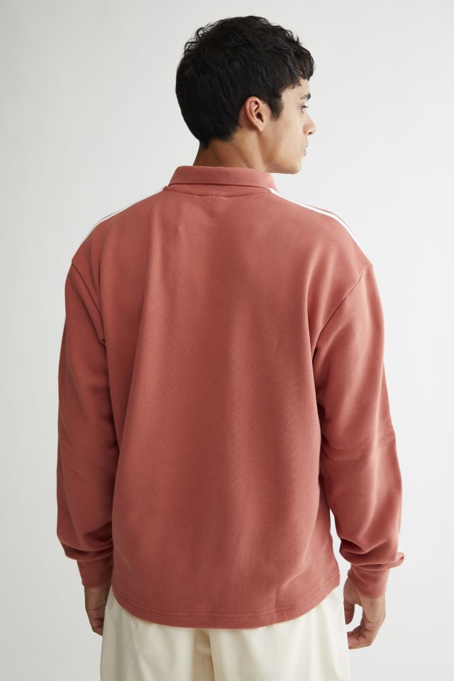 adidas 3-Stripe Long Sleeve Polo Sweatshirt #3
