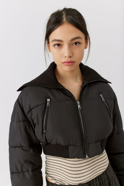 Cropped puffer jacket cheap urban outfitters