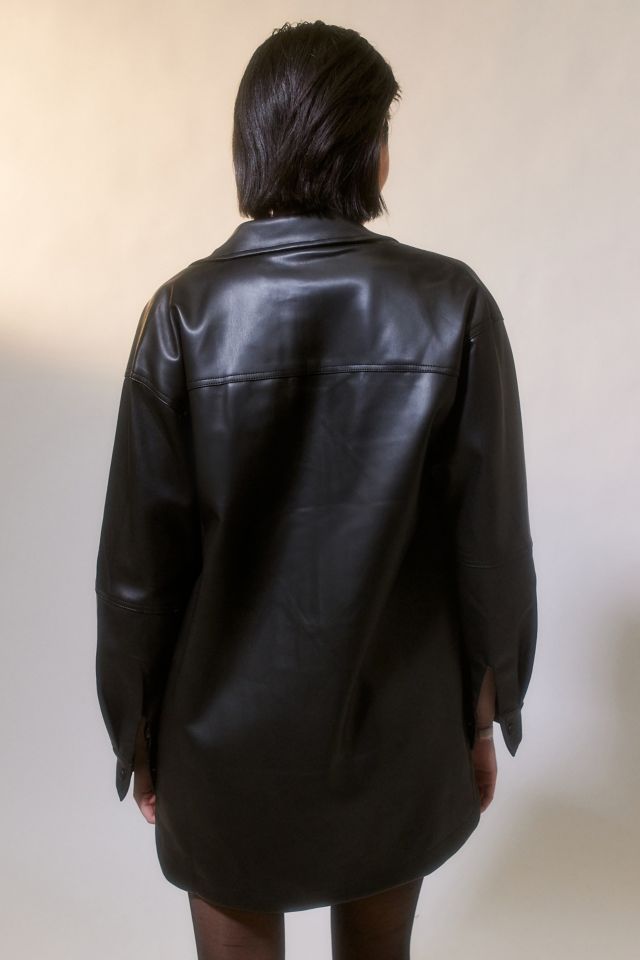 APPARIS Riley Faux Leather Shirt Jacket #2