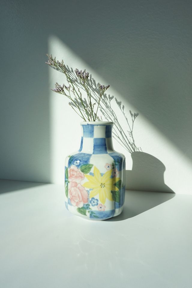 スコッティドッグ　フラワーベース　花瓶　ヴィンテージ　アーバンアウトフィッターズ Vintage Check Flower Vase | Urban Outfitters