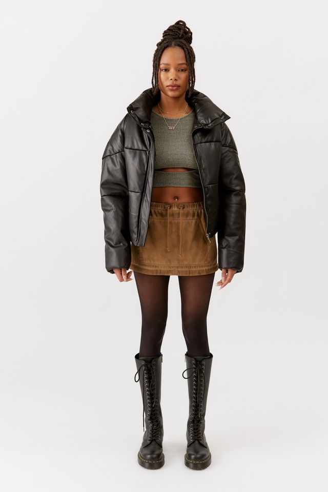 APPARIS Jemma Faux Leather Puffer Jacket | Urban Outfitters Canada