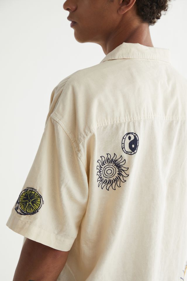 BDG Palm Embroidered Button-Down Shirt #3