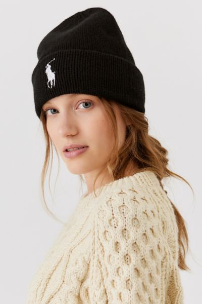 Polo Ralph Lauren Embroidered Logo Wool Beanie In Black | ModeSens