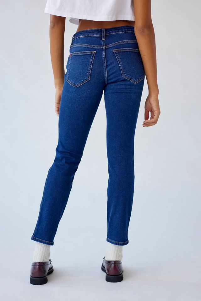 bcbgeneration cigarette straight jeans Pants Black / 14 featuring subtle back welt pockets and a clean front for a streamlined finish BCBGeneration Straight Leg Jeans for