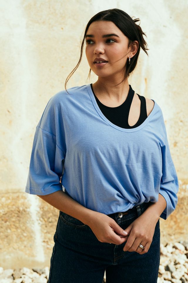 Drapey Wide Neck Fit Tee #1