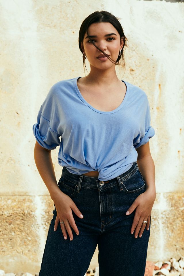 Drapey Wide Neck Fit Tee #3