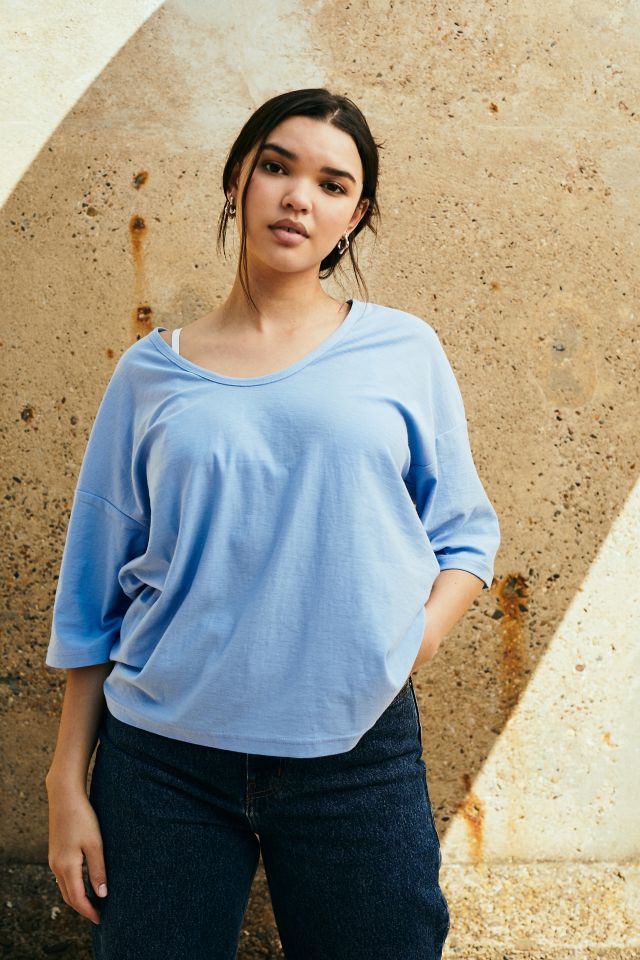 Drapey Wide Neck Fit Tee #4