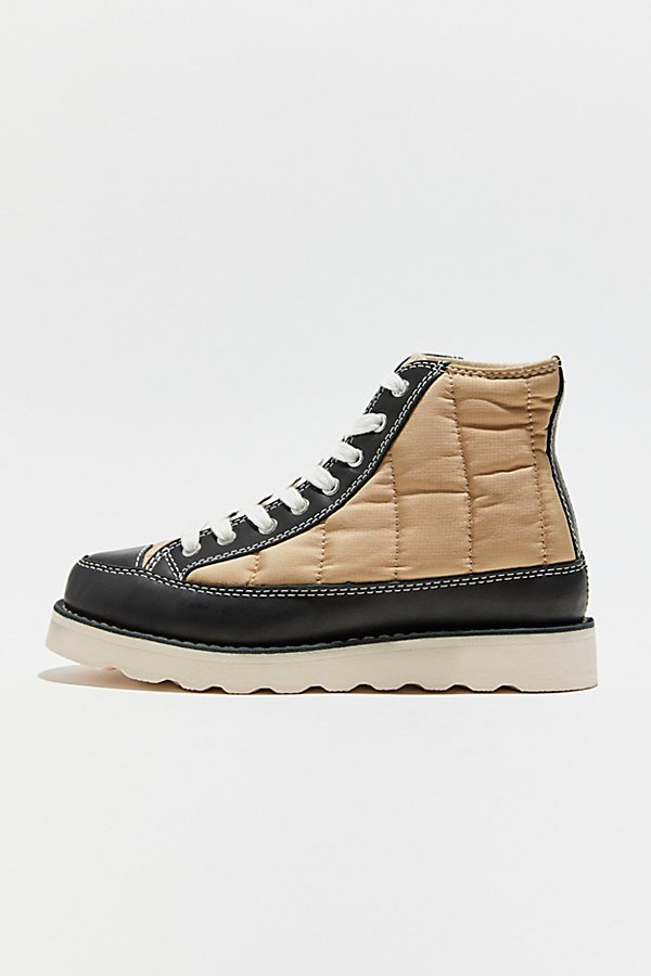 Good News Roopa Quilted High-top Sneaker In Beige + Black