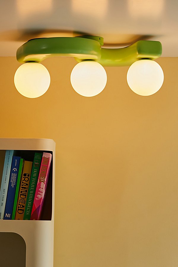 Urban Outfitters Wally Flush Mount Light In Green