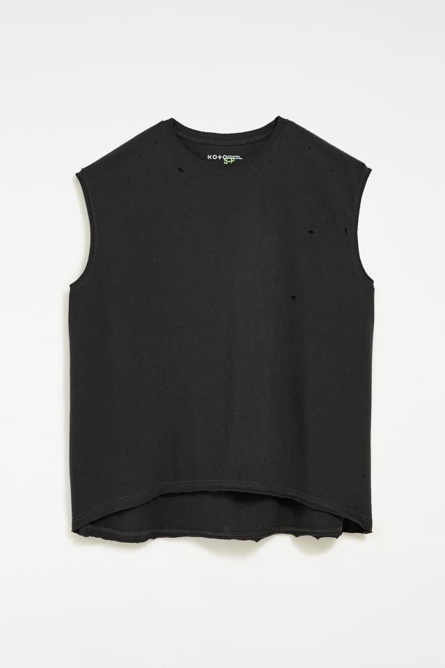 Destructed Oversized Muscle Tee | Urban Outfitters