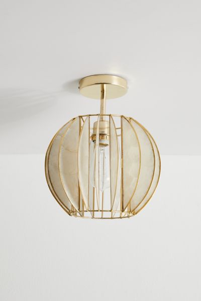 Alexandria Capiz Flush Mount Light Urban Outfitters   69139681 070 D