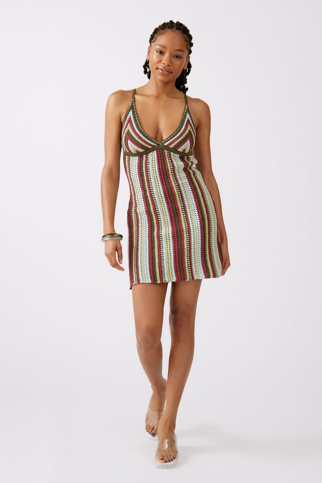 Randy ランディ String core mini dress UO Kian Crochet Mini Dress | Urban Outfitters