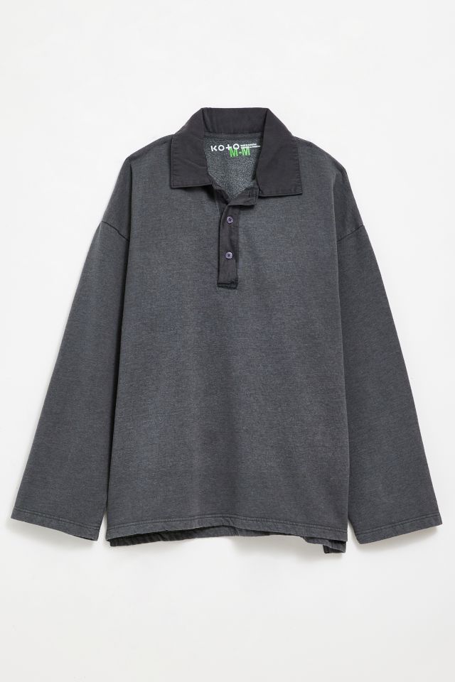 KOTO 03.020 Superslouch Fleece Rugby Sweatshirt | Urban Outfitters