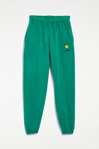 Iets Frans … X Smiley Embroidered Jogger In Green | ModeSens