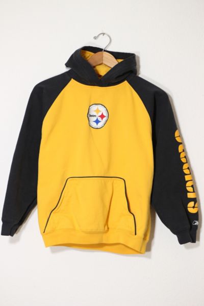 Reebok Mens NFL Football Pittsburgh Steelers Hoodie Hooded Sweatshirt,  Black 