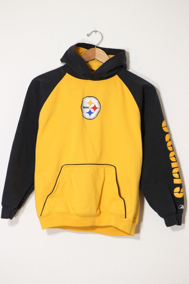 Vintage Reebok Pittsburgh Steelers NFL Colorblock Hoodie