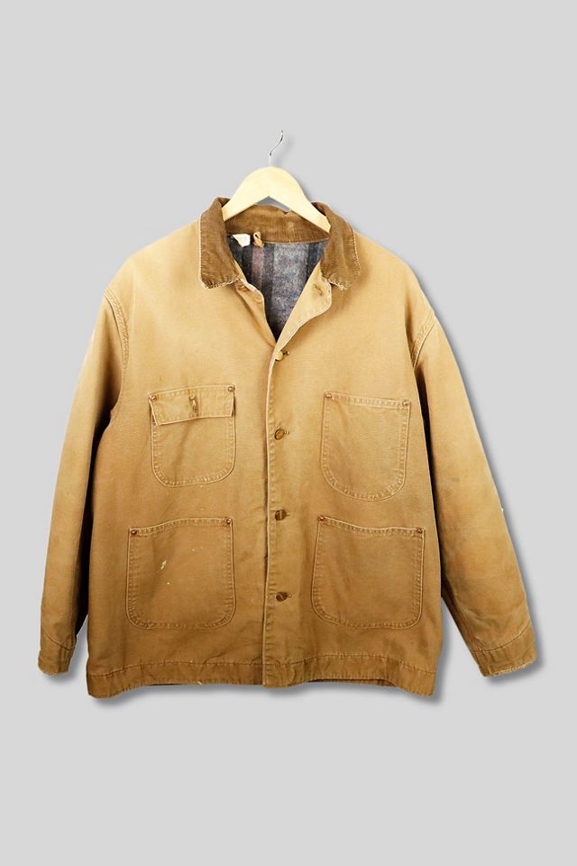 Vintage Carhartt Courduroy Collar Blanket Lined Button Up Jacket