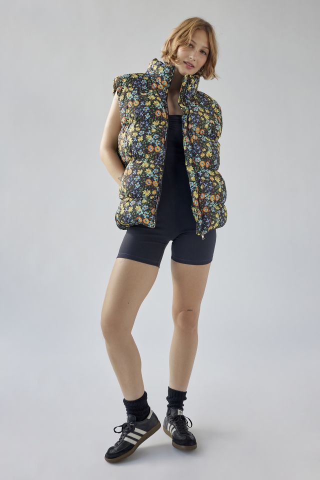 Glamorous Floral Puffer Vest #1