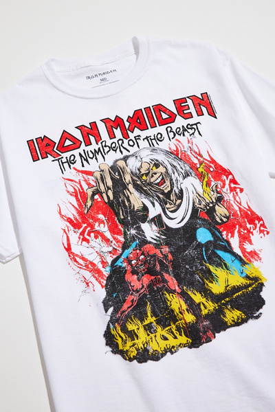 T-shirt Iron Maiden Number Of The Beast Donna - Effetto Usurato, Nera, Taglia XL, 100% Cotone, Vestibilità Regolare