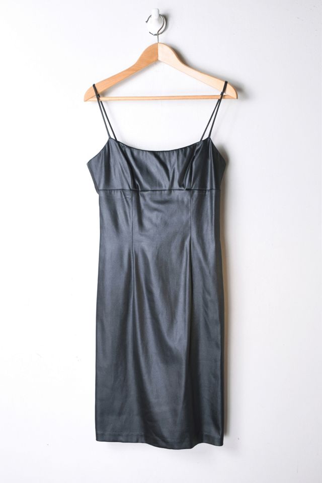 Vintage Y2K Graphite Satin Dress | Urban Outfitters