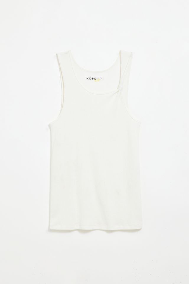 KOTO 03.019 Knotty Ribbed Tank Top | Urban Outfitters