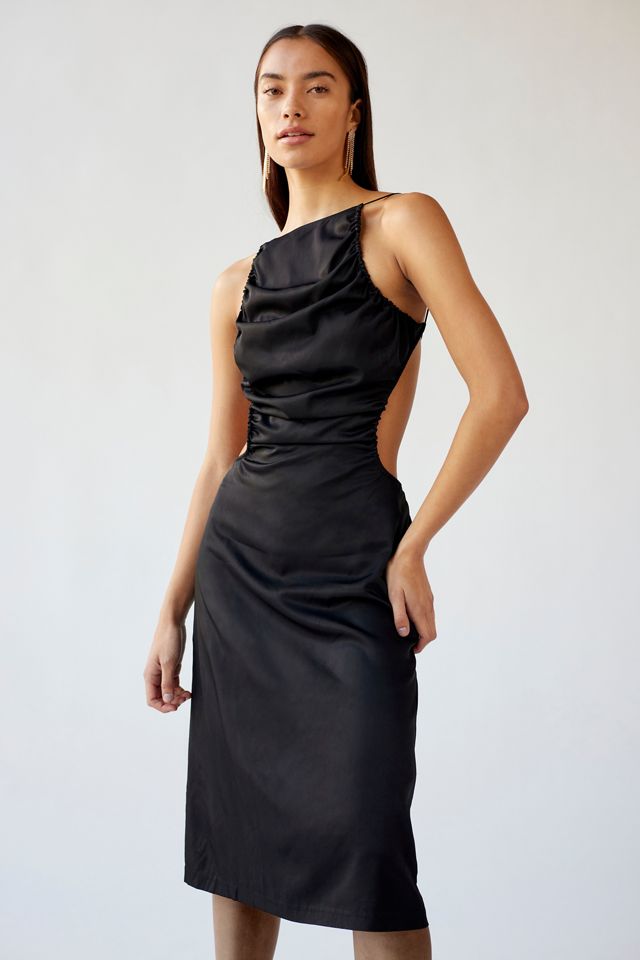 Third Form Drawn Out Satin Backless Midi Dress | Urban Outfitters