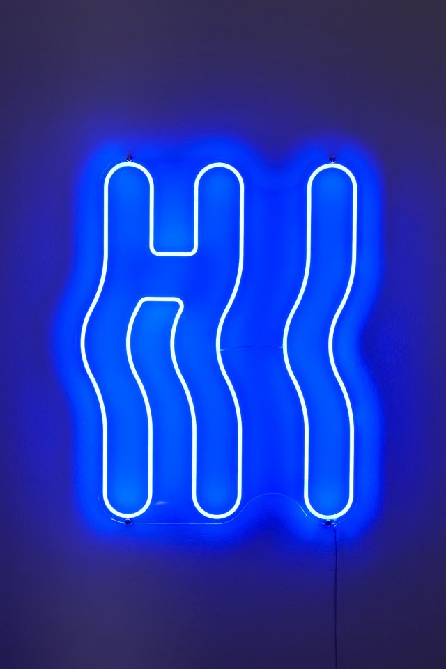 Wavy Hi Neon Sign #2