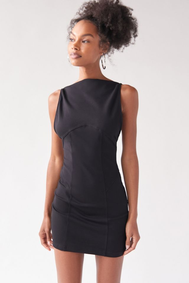 UO Complex High-Neck Mini Dress | Urban Outfitters