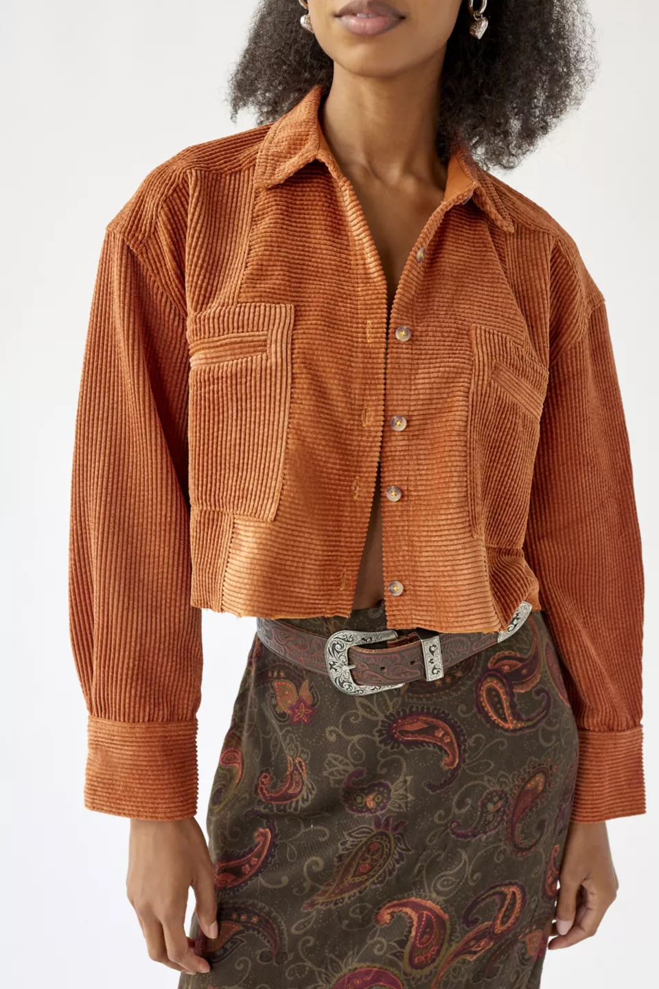 corduroy button down shirt