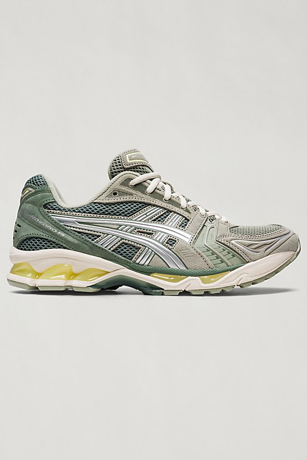 Asics Gel-kayano 14 Suede And Mesh Trainers In Olive