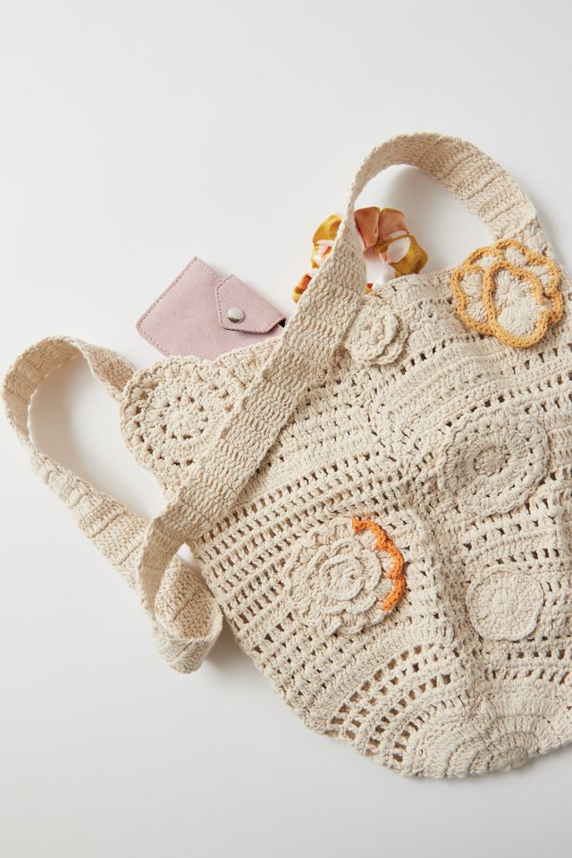 Aria Woven Crochet Shoulder Bag | Urban Outfitters