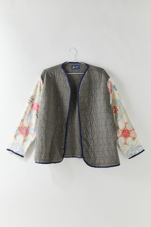 Veste Matelassée Coupe-vent Vintage Femme – Bleu, Taille XL (T46/48) – Caban