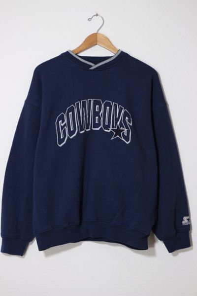 Vintage Starter Dallas Cowboys Embroidered Stripe Knit Crewneck Sweatshirt Urban Outfitters