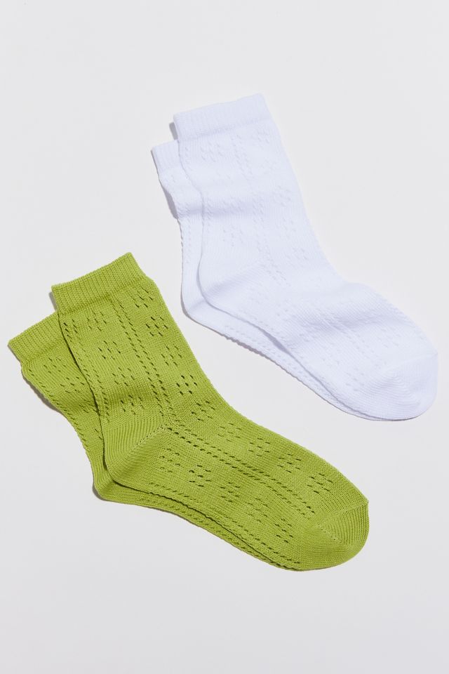 Pointelle Knit Ankle Sock 2-Pack #1