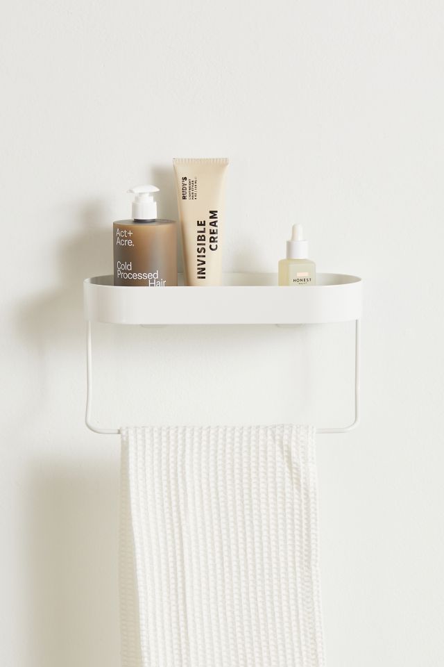 Bathroom towel bar online and shelf