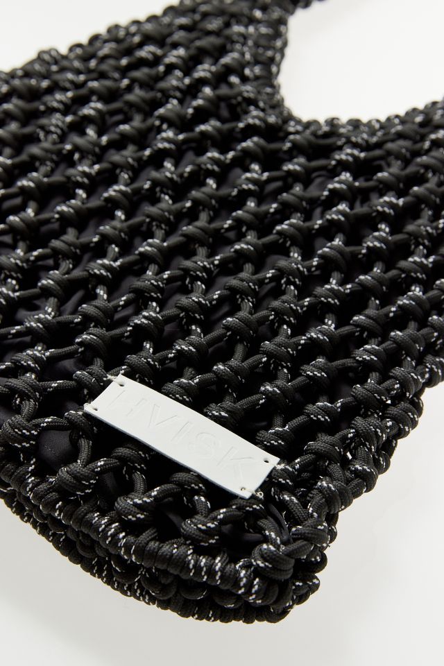 ★CERRIC★SHOULDER STRING BIG BAG★1602_1601★Black_White★ HVISK Mesh String Shoulder Bag | Urban Outfitters