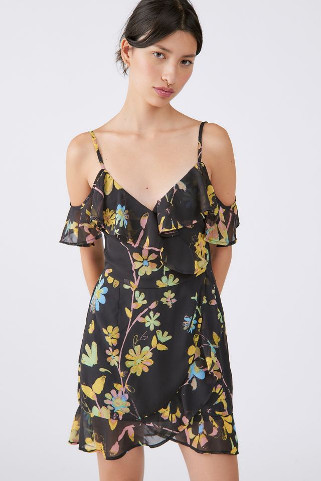 UO Teyanna Floral Cold Shoulder Mini Dress | Urban Outfitters