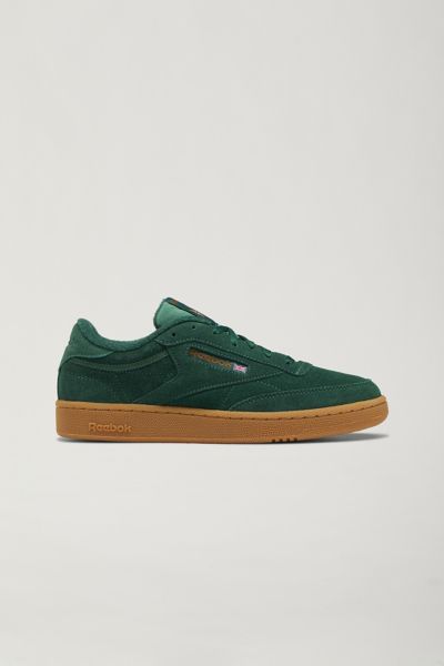 Earthy and Chic: Reebok Club C Sneakers in Green Suede