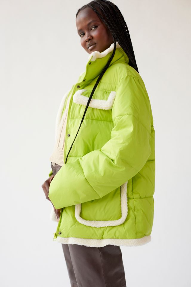 Native Youth Zaniah Puffer Sherpa Jacket | Urban Outfitters Canada
